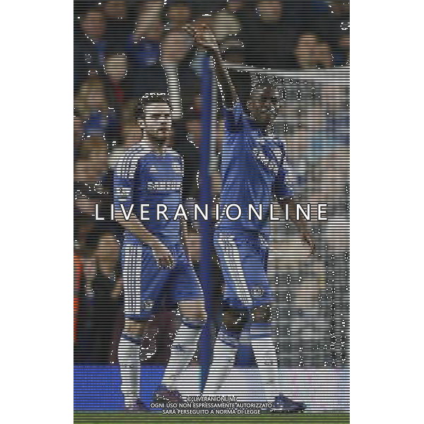 Chelsea\'s Ramires celebrates scoring his sides third goal Football - FA Challenge Cup Third Round - Chelsea v Portsmouth - Sun 08 Jan 2012 - Stamford Bridge - London © CameraSport - 43 Linden Ave. Countesthorpe. Leicester. England. LE8 5PG - Tel: +44 (0) 116 277 4147 - admin@camerasport.com - www.camerasport.com