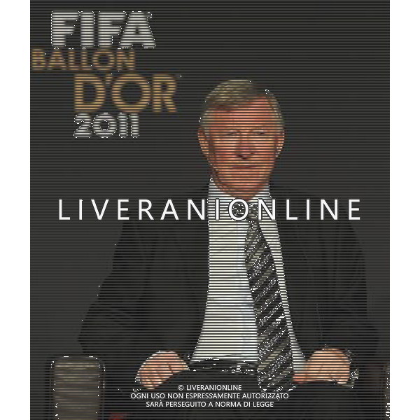 FIFA Ballon d\'Or 2011 Zurigo (Svizzera) - 09.01.2012 Nella Foto:Alex Ferguson /Ph.Vitez-Ag. Aldo Liverani ZURIGO - CONFERENZA STAMPA \' PALLONE D\'ORO 2011\'