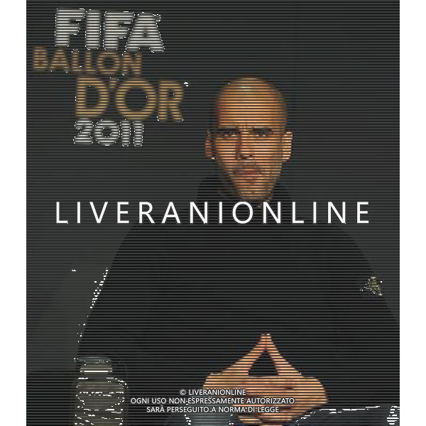 FIFA Ballon d\'Or 2011 Zurigo (Svizzera) - 09.01.2012 Nella Foto:Pep Guardiola /Ph.Vitez-Ag. Aldo Liverani ZURIGO - CONFERENZA STAMPA \' PALLONE D\'ORO 2011\'