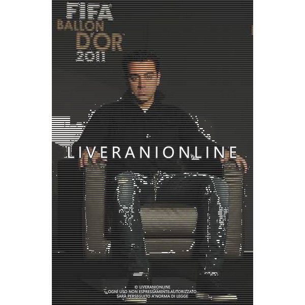 FIFA Ballon d\'Or 2011 Zurigo (Svizzera) - 09.01.2012 Nella Foto:Xavi Hernandez /Ph.Vitez-Ag. Aldo Liverani ZURIGO - CONFERENZA STAMPA \' PALLONE D\'ORO 2011\'