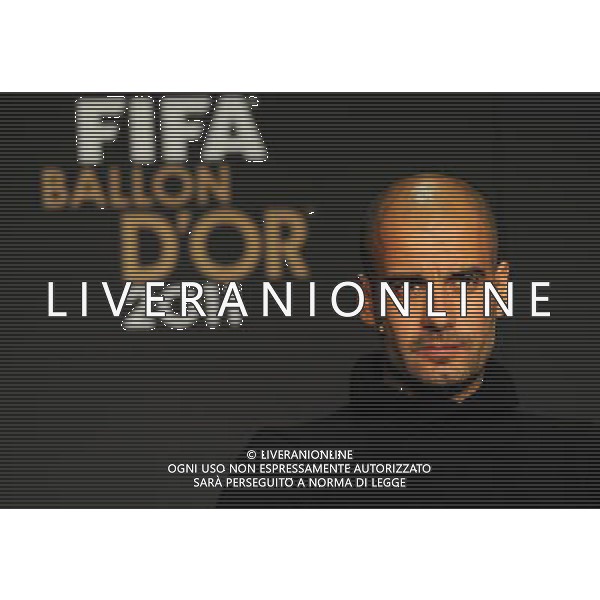 FIFA Ballon d\'Or 2011 Zurigo (Svizzera) - 09.01.2012 Nella Foto:Pep Guardiola /Ph.Vitez-Ag. Aldo Liverani ZURIGO - CONFERENZA STAMPA \' PALLONE D\'ORO 2011\'