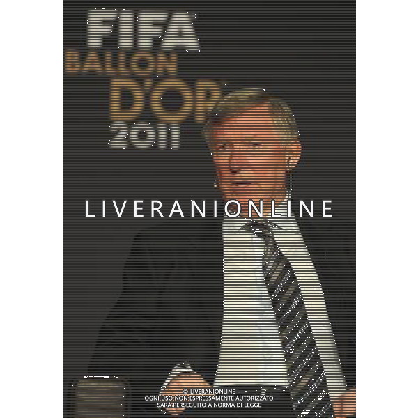 FIFA Ballon d\'Or 2011 Zurigo (Svizzera) - 09.01.2012 Nella Foto:Alex Ferguson /Ph.Vitez-Ag. Aldo Liverani ZURIGO - CONFERENZA STAMPA \' PALLONE D\'ORO 2011\'