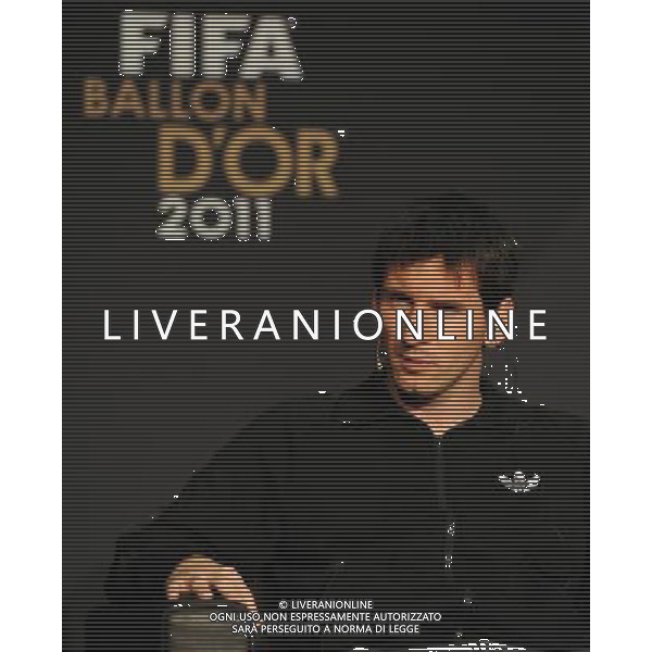 FIFA Ballon d\'Or 2011 Zurigo (Svizzera) - 09.01.2012 Nella Foto:Lionel Messi /Ph.Vitez-Ag. Aldo Liverani ZURIGO - CONFERENZA STAMPA \' PALLONE D\'ORO 2011\'
