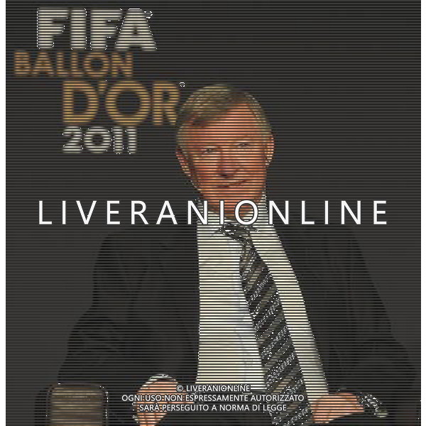 FIFA Ballon d\'Or 2011 Zurigo (Svizzera) - 09.01.2012 Nella Foto:Alex Ferguson /Ph.Vitez-Ag. Aldo Liverani ZURIGO - CONFERENZA STAMPA \' PALLONE D\'ORO 2011\'