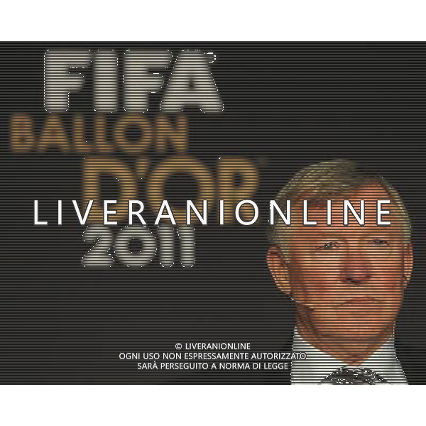 FIFA Ballon d\'Or 2011 Zurigo (Svizzera) - 09.01.2012 Nella Foto:Alex Ferguson /Ph.Vitez-Ag. Aldo Liverani ZURIGO - CONFERENZA STAMPA \' PALLONE D\'ORO 2011\'
