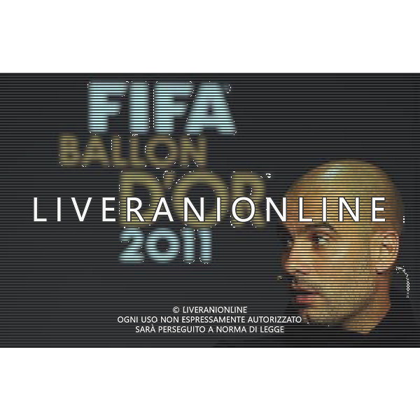 FIFA Ballon d\'Or 2011 Zurigo (Svizzera) - 09.01.2012 Nella Foto:Pep Guardiola /Ph.Vitez-Ag. Aldo Liverani ZURIGO - CONFERENZA STAMPA \' PALLONE D\'ORO 2011\'