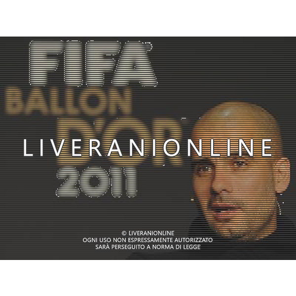 FIFA Ballon d\'Or 2011 Zurigo (Svizzera) - 09.01.2012 Nella Foto:Pep Guardiola /Ph.Vitez-Ag. Aldo Liverani ZURIGO - CONFERENZA STAMPA \' PALLONE D\'ORO 2011\'