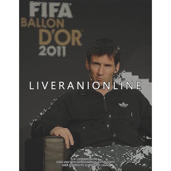 FIFA Ballon d\'Or 2011 Zurigo (Svizzera) - 09.01.2012 Nella Foto:Lionel Messi /Ph.Vitez-Ag. Aldo Liverani ZURIGO - CONFERENZA STAMPA \' PALLONE D\'ORO 2011\'