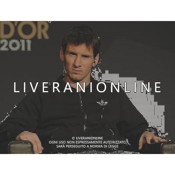 FIFA Ballon d\'Or 2011 Zurigo (Svizzera) - 09.01.2012 Nella Foto:Lionel Messi /Ph.Vitez-Ag. Aldo Liverani ZURIGO - CONFERENZA STAMPA \' PALLONE D\'ORO 2011\'