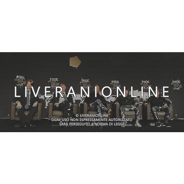 FIFA Ballon d\'Or 2011 Zurigo (Svizzera) - 09.01.2012 Nella Foto:Alex Ferguson-Pep Guardiola-Lionel Messi-Xavi Hernandez /Ph.Vitez-Ag. Aldo Liverani ZURIGO - CONFERENZA STAMPA \' PALLONE D\'ORO 2011\'