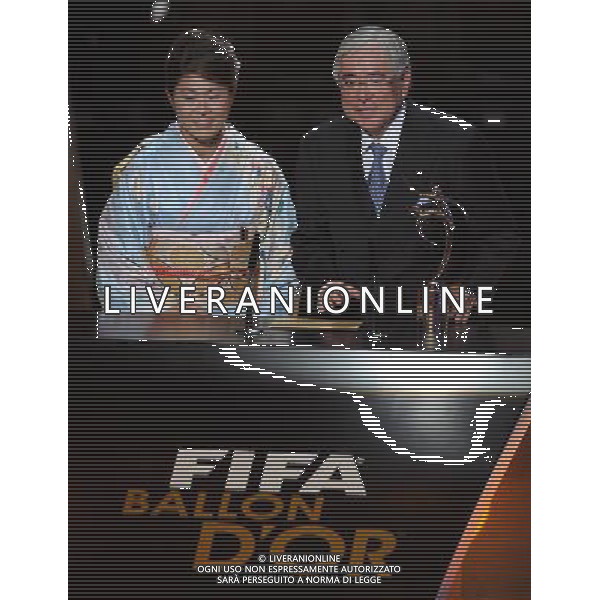 FIFA Ballon dâ€™Or 2011 Zurigo (Svizzera) - 09.01.2012 Nella Foto:la federazione giapponese vince il premi fair play /Ph.Vitez-Ag. Aldo Liverani