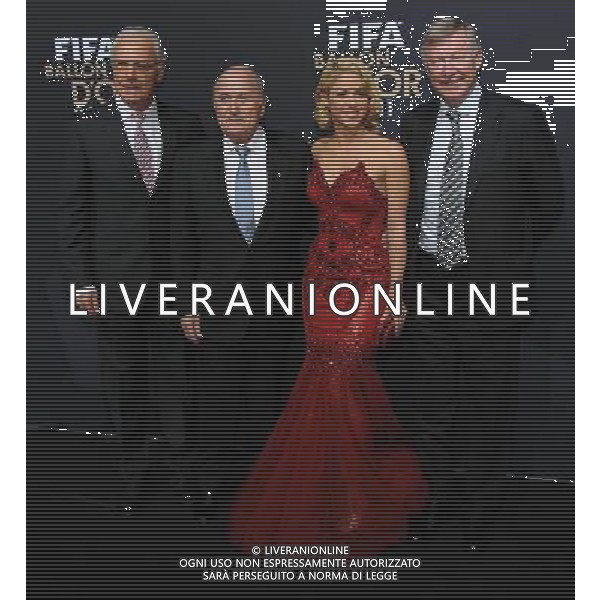 FIFA Ballon dâ€™Or 2011 Zurigo (Svizzera) - 09.01.2012 Nella Foto:beckenbauer-blatter-shakira-ferguson /Ph.Vitez-Ag. Aldo Liverani