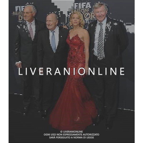 FIFA Ballon dâ€™Or 2011 Zurigo (Svizzera) - 09.01.2012 Nella Foto:beckenbauer-blatter-shakira-ferguson /Ph.Vitez-Ag. Aldo Liverani
