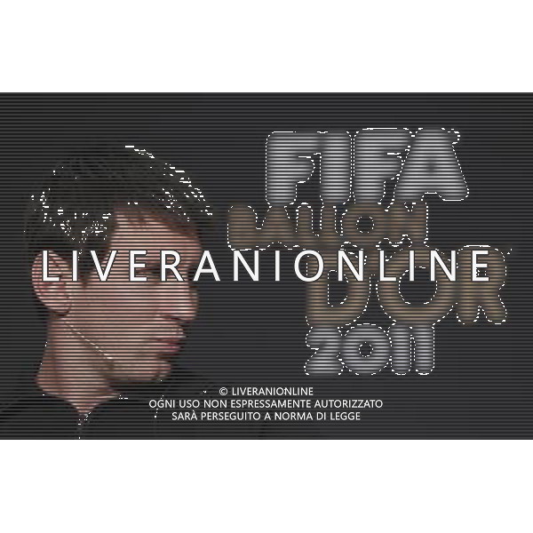 (120109) -- ZURICH, Jan. 9, 2012 () -- Lionel Messi of Argentina and Barcelona FC, nominee for the FIFA Ballon d\'Or, attends a press conference ahead of the FIFA Ballon d\'Or Gala 2012 at the congress hall in Zurich, Switzerland, Jan. 9, 2012. (/Zhou Lei) ©PHOTOSHOT/Agenzia Aldo Liverani Sas - ITALY ONLY: ZURIGO - PREMIAZIONE \' PALLONE D\'ORO 2011\'