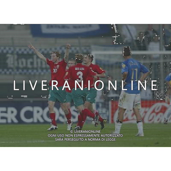 BOCHUM 27/05/2004 CAMPIONATO EUROPEO UNDER 21 NELLA FOTO ESULTANZA BIELORUSSIA AGENZIA ALDO LIVERANI 