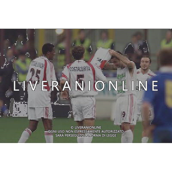 MILANO, 27-09-01 DFP/MARCO LUSSOSO MILAN-BATE BORISOV (COPPA UEFA) NELLA FOTO: ESULTANZA MILAN AG ALDO LIVERANI S A S