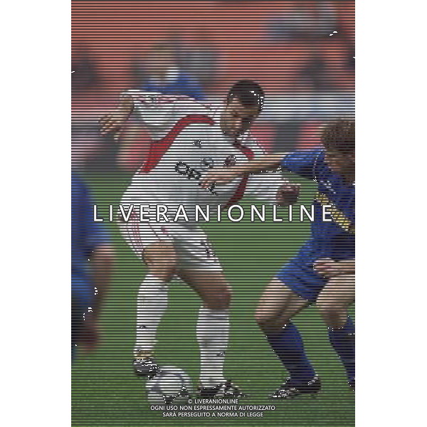 MILANO, 27-09-01 DFP/MARCO LUSSOSO MILAN-BATE BORISOV (COPPA UEFA) NELLA FOTO: JAVI MORENO AG ALDO LIVERANI S A S