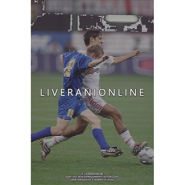 MILANO, 27-09-01 DFP/MARCO LUSSOSO MILAN-BATE BORISOV (COPPA UEFA) NELLA FOTO: MANUEL RUI COSTA AG ALDO LIVERANI S A S