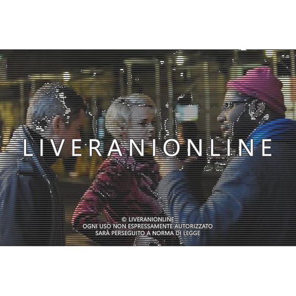 Writer/Director Steve McQueen and actors Carey Mulligan and James Badge Dale on the set of SHAME. © LFI/Photoshot - ag. aldo liverani sas italy only