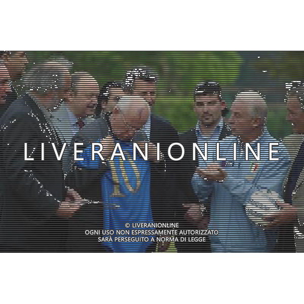 COVERCIANO 28/5/2004 ALLENAMENTO DELLA NAZIONALE NELLA FOTO GORBACIOVE E TRAPATTONI FOTO NUCCI/AG ALDO LIVERANI