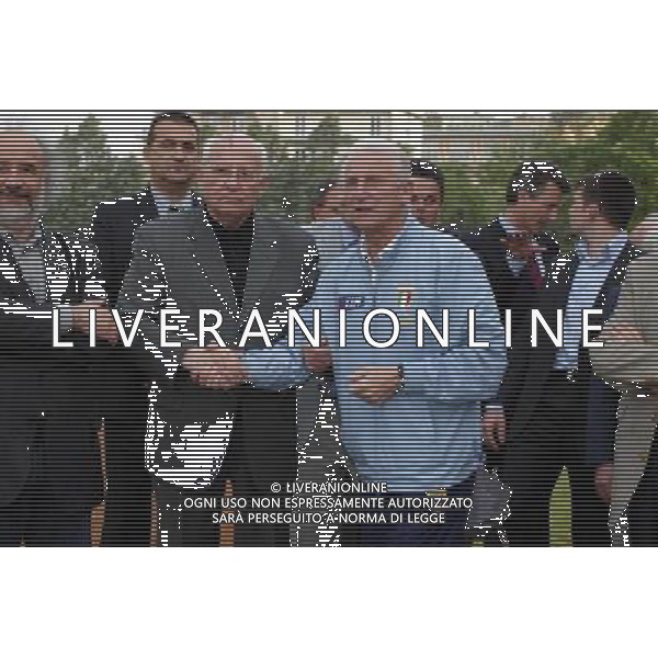 COVERCIANO 28/5/2004 ALLENAMENTO DELLA NAZIONALE NELLA FOTO GORBACIOVE E TRAPATTONI FOTO NUCCI/AG ALDO LIVERANI