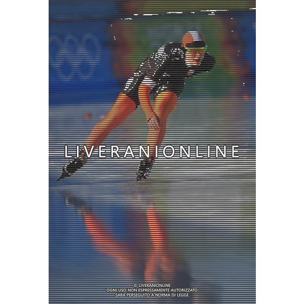 (120116) -- INNSBRUCK, Jan. 16, 2012 () -- Silver medalist Sanneke Deneeling of Holland competes during the the ladies\' 1500m speed skating event of Innsbruck 2012 Youth Olympic Games in Innsbruck, Austria, Jan. 16, 2012. (/Bai Xuefei) ©photoshot/Agenzia Aldo Liverani Sas - ITALY ONLY - Giochi Olimpici della Gioventu\' a Innsbruck, Austria, 16 Gennaio 2012.
