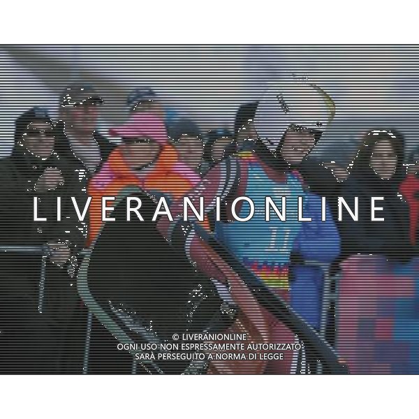 (120117) -- INNSBRUCK, Jan. 17, 2012 () -- Ulla Zirne of Latvia wins the bronze medal during the Women\'s Singles Luge of Innsbruck 2012 Youth Olympic Games at the Olympic Sliding Centre in Innsbruck, Austria, Jan. 16, 2012. Miriam-Stefanie Kastlunger of Austria won the gold medal and Saskia Langer of Germany won the silver medal. (/Xu Liang) (wy) ©photoshot/Agenzia Aldo Liverani Sas - ITALY ONLY - Giochi Olimpici della Gioventu\' a Innsbruck, Austria, 16 Gennaio 2012.
