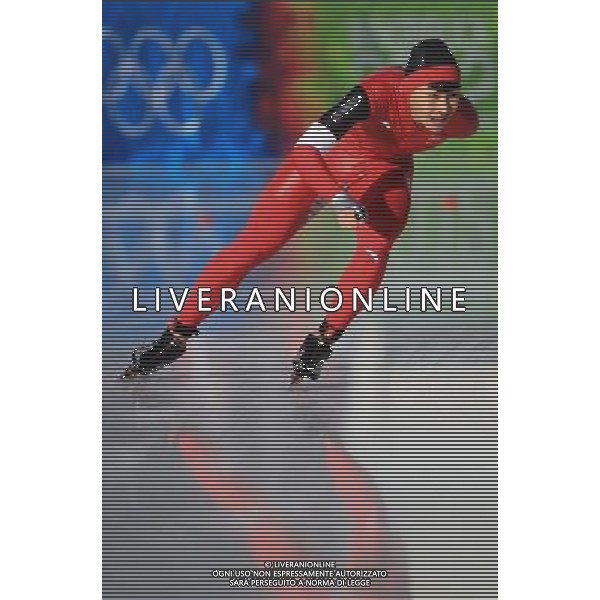 (120118) INNSBRUCK, Jan. 18, 2012 () Yang Fan of China competes during men\'s 3000m speed skating event of Innsbruck 2012 Youth Olympic Games in Innsbruck, Austria, Jan. 18, 2012. Yang won the gold medal with 4 minutes and 3.22 seconds. (/Bai Xuefei)(wjq) ©photoshot/Agenzia Aldo Liverani Sas - ITALY ONLY - Giochi Olimpici della Gioventu\' a Innsbruck, Austria, 18 Gennaio 2012.