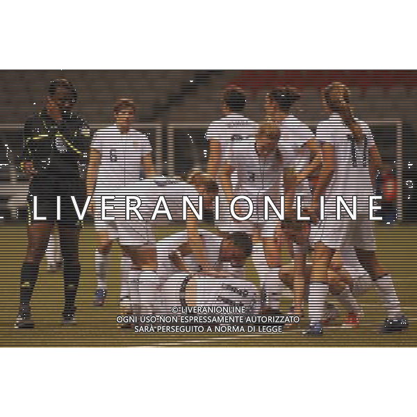 (120122) -- VANCOUVER, Jan. 22, 2012 () -- Alexandra Krieger (Down) of the United States is injured during the match against Dominican Republic at the Day 2 of 2012 CONCACAF Women\'s Olympic Qualifying Soccer Tournament in Vancouver, Canada, Jan. 20, 2012. The United States won 14-0. (/Sergei Bachlakov) (jyc) ©photoshot/Agenzia Aldo Liverani Sas - ITALY ONLY - Partita di qualificazione del torneo olimpico di calcio femminile 2012 CONCACAF a Vancouver, Canada 20 gennaio 2012.
