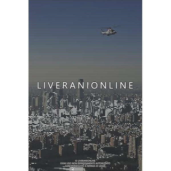 (120122) -- BEIJING, Jan. 22, 2012 () -- Aerial photo taken on Jan. 22, 2012, a day before the Chinese Lunar New Year, shows skyscrapers in Guomao, an area within the central business district of Beijing, capital of China. (/Yang Guang) (lmm) ©photoshot/Agenzia Aldo Liverani Sas - ITALY ONLY - Veduta panoramica aerea delle zone circostanti la citta\' di Pechino, capitale della Cina. 22 gennaio 2012