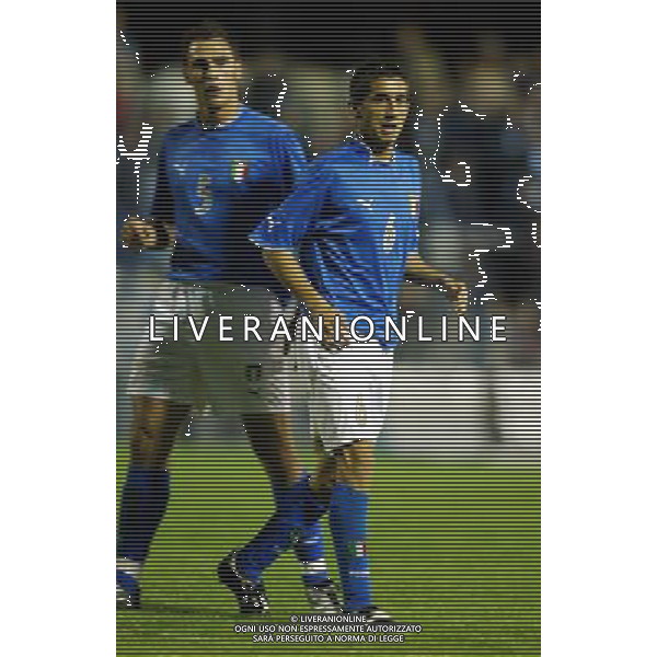UNDER 21 CALCIO 2003 NELLA FOTO PINZI GIAMPIERO FOTO ALDO LIVERANI
