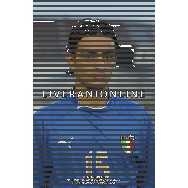 UNDER 21 CALCIO 2003 NELLA FOTO PISANO MARCO FOTO ALDO LIVERANI