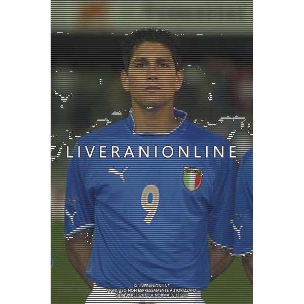 UNDER 21 CALCIO 2003 NELLA FOTO BORRIELLO MARCO FOTO ALDO LIVERANI
