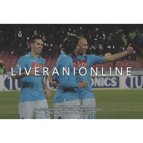 NAPOLI - INTER COPPA ITALIA TIM CUP 25/01/2012 NELLA FOTO: ESULTANZA DOPO IL GOL SU RIGORE DI EDINSON CAVANI ©MOSCA/AGENZIA ALDO LIVERANI SAS