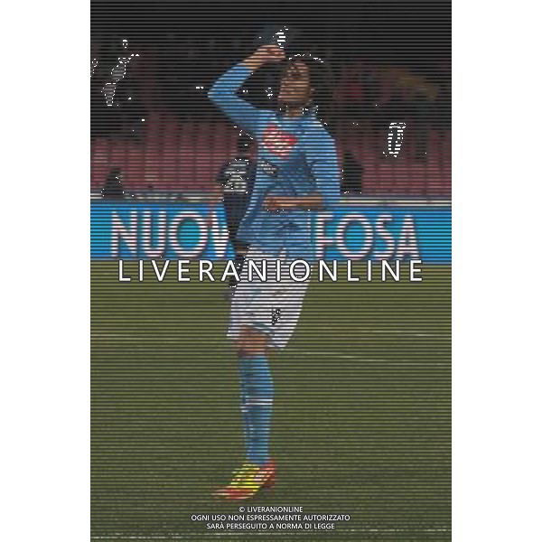 NAPOLI - INTER COPPA ITALIA TIM CUP 25/01/2012 NELLA FOTO: ESULTANZA DOPO IL GOL SU RIGORE DI EDINSON CAVANI ©MOSCA/AGENZIA ALDO LIVERANI SAS
