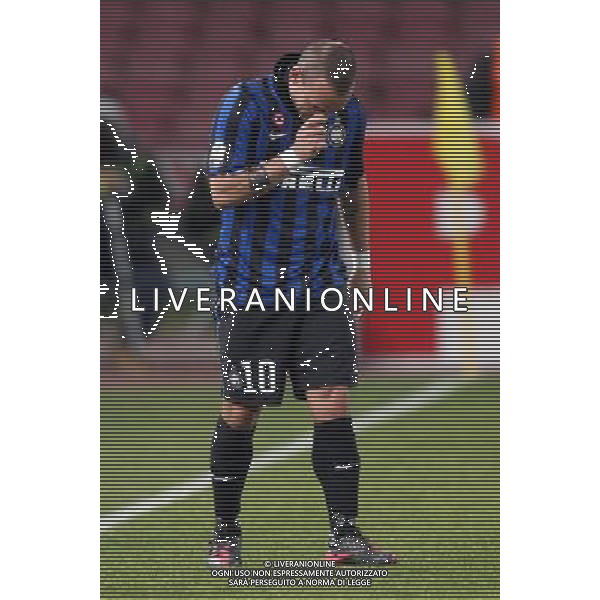 NAPOLI - INTER COPPA ITALIA TIM CUP 25/01/2012 NELLA FOTO: DELUSIONE SNEIJDER ©MOSCA/AGENZIA ALDO LIVERANI SAS
