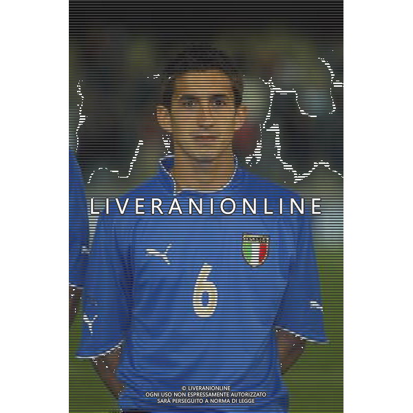 UNDER 21 CALCIO 2003 NELLA FOTO PINZI GIAMPIERO FOTO ALDO LIVERANI