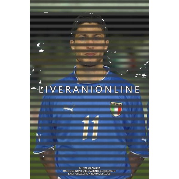 UNDER 21 CALCIO 2003 NELLA FOTO SCULLI GIUSEPPE FOTO ALDO LIVERANI