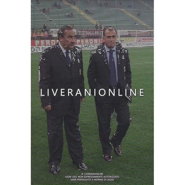 MILANO, 18-10-2001 DFP/MARCO LUSSOSO MILAN-CSKA SOFIA (COPPA UEFA): RAMACCIONI E TERIM AG ALDO LIVERANI S A S