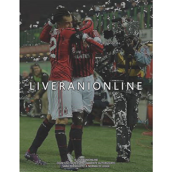 Coppa Italia TIM Cup 2011/2012 Quarti di Finale Milano - 26.01.2012 Milan-Lazio Nella Foto:seedorf esulta con el shaarawy /Ph.Vitez-Ag. Aldo Liverani