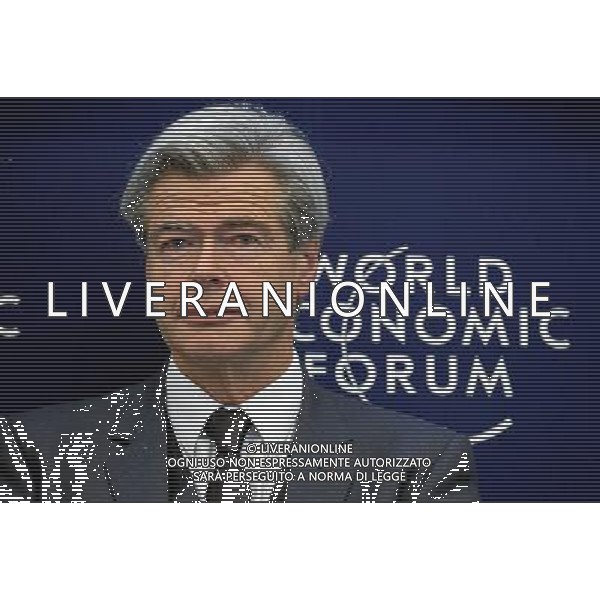 DAVOS/SWITZERLAND, 28JAN12 - Pierre Gode, Vice-Chairman, LVMH Mo‘t Hennessy - Louis Vuitton, France is captured during the session \'Digital Norms\' at the Annual Meeting 2012 of the World Economic Forum at the congress centre in Davos, Switzerland, January 28, 2012. AG ALDO LIVERANI S A S ONLY ITALY