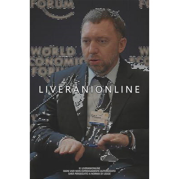 DAVOS/SWITZERLAND, 28JAN12 - Oleg V. Deripaska, President, EN+Group, Russian Federation is captured during the session \'Global Energy Outlook\' at the Annual Meeting 2012 of the World Economic Forum at the congress centre in Davos, Switzerland, January 28, 2012. AG ALDO LIVERANI S A S ONLY ITALY