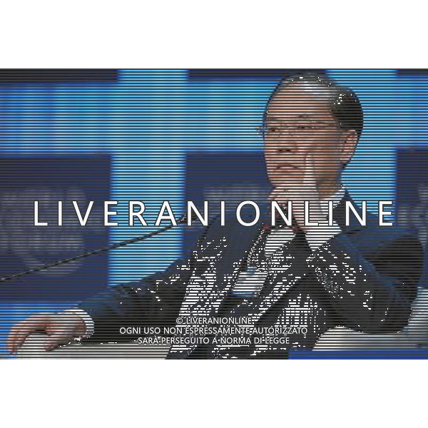 DAVOS/SWITZERLAND, 28JAN12 - Donald Tsang, Chief Executive of Hong Kong Special Administrative Region is captured during the session \'Global Economic Outlook 2012\' at the Annual Meeting 2012 of the World Economic Forum at the congress centre in Davos, Switzerland, January 28, 2012. AG ALDO LIVERANI S A S ONLY ITALY