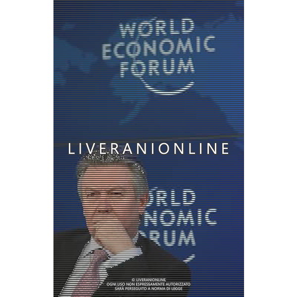 (120128) -- DAVOS, Jan. 28, 2012 () -- Karel De Gucht, Commissioner for Trade of European Commission, looks on during the session \'After Doha: The Future of Global Trade\' at the Annual Meeting 2012 of the World Economic Forum at the congress centre in Davos, Switzerland, Jan. 28, 2012. AG ALDO LIVERANI S A S ONLY ITALY