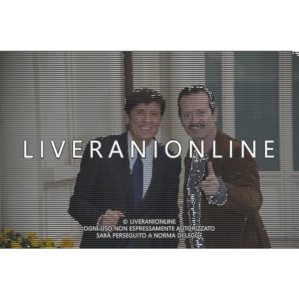 Conferenza stampa di presentazione della 62ma edizione del Festival della Canzone Italiana di Sanremo 31-01-2012 nella foto Gianni Morandi con Rocco Papaleo ©Gazzaniga/Agenzia Aldo Liverani Sas