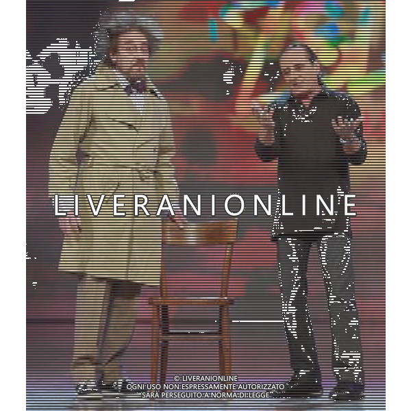 31/1/2012 TRASMISSIONE TV MEDIASET ZELIG - Teatro Arcimboldi nella foto ZUZZURRO E GASPARE ph.Fiochi/AG ALDO LIVERANI SAS