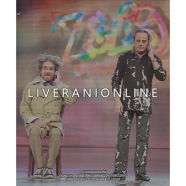 31/1/2012 TRASMISSIONE TV MEDIASET ZELIG - Teatro Arcimboldi nella foto ZUZZURRO E GASPARE ph.Fiochi/AG ALDO LIVERANI SAS