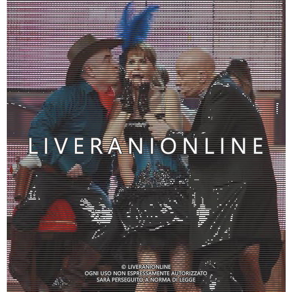 31/1/2012 TRASMISSIONE TV MEDIASET ZELIG - Teatro Arcimboldi nella foto PAOLA CORTELLESI CLAUDIO BISIO ROCCO GIGOLO\' ph.Fiochi/AG ALDO LIVERANI SAS
