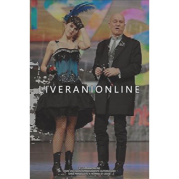 31/1/2012 TRASMISSIONE TV MEDIASET ZELIG - Teatro Arcimboldi nella foto PAOLA CORTELLESI - CLAUDIO BISIO ph.Fiochi/AG ALDO LIVERANI SAS