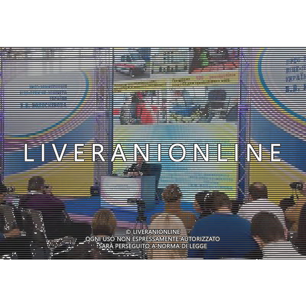 (120131) -- KIEV, Jan. 31, 2012 () -- Borys Kolesnikov, Vice Prime Minister of Ukraine, addresses a press conference about readiness of Ukraine to host Euro 2012 in Kiev, Ukraine, Jan. 31, 2012. Borys Kolesnikov said Ukrainian stadiums were ready to host Euro 2012 which will be held in Ukraine and Poland in June and July. (/Olga Tarnavskaya) - Xinhua/Photoshot - ag. aldo liverani sas italy only